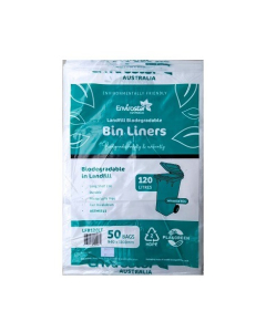 Envirostar® LFB120LT Biodegradable Bin Liner 120L 940x1100mm Clear (4pkx50)