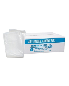 Austar NAT140LT Garbage Bag 140L Natural 900mm x 1220mm (200)