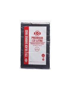 Austar PR120LT Premium Garbage Bag 120LT Black (100) Flat Pack