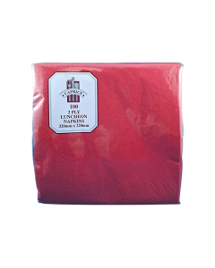 Caprice® 2LR Lunch Napkins 2ply Qtr Fold 320x320mm (2000) – Red