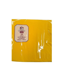 Caprice® 2LY Lunch Napkins 2ply Qtr Fold 320x320mm (2000) – Mustard Yellow