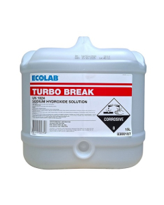 Ecolab® 8300187 Turbo Break Heavy-Duty Alkali Laundry Wash Additive 15L