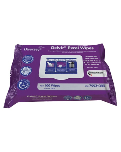 Diversey™ 70024385 Oxivir® Excel Hospital Grade Disinfectant Wipes Medium (100)