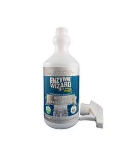Enzyme Wizard™ EWGS750MLE Glass and Stainless Steel Cleaner 750ml – Empty Bottle & Trigger