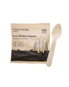 Future Friendly WCTSPN-U FSC® 100% Certified Wooden Uncoated Teaspoon 20x100pkts