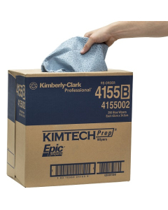 Kimtech™ 4155 Prep Epic™ Brag Box Heavy Duty Wipes 42cm x 34.5 cm (250) – Blue