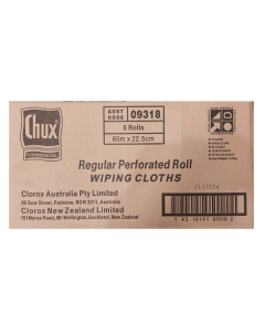 Chux® 09318 Commercial Regular Wiping Cloths 225mm x 65m 6Rolls – Green