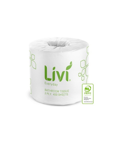 Livi® 7008 Everyday Toilet Rolls 2 Ply 48 Rolls x 400 Sheets