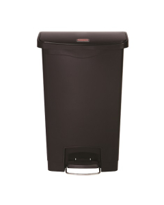 Rubbermaid® 1883611 Slim Jim® Streamline™ Step-On Front Step Bin  50L - Black