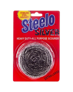 Steelo® 00967 Silver Heavy Duty All Purpose Scourer 24x30G