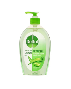 Dettol 3253544 Instant Liquid Hand Sanitiser Refresh Anti-Bacterial 500ml