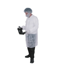 Pro-Val 55003 Disposable Lab Coat Polypropylene without Pockets – White (50)