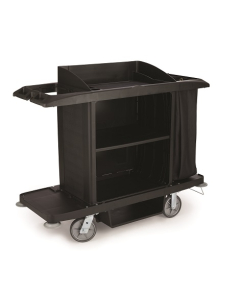 Rubbermaid® FG618900BLA Executive Traditional Full-Size Housekeeping Cart - Black
