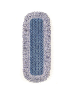 Rubbermaid® FGQ41600BL00 Hygen™ Launderable Microfibre Wet Pad Fringe High Absorbency 45cm -  Blue
