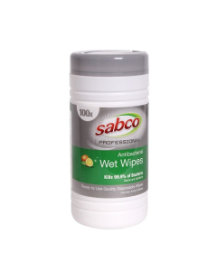 Sabco® SABC-9005 Antibacterial Wet Wipes 100Pk 