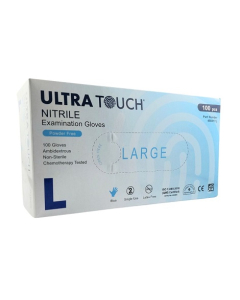 Ultra Touch® Examination Nitrile Lite Gloves Powder Free Large - Blue (100)