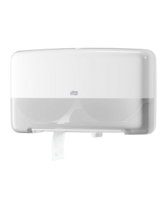 Tork® 555500 Twin Mini Jumbo Toilet Roll Dispenser T2 ABS – White