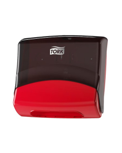 Tork® 654008 Folded Wiper/Cloth Dispenser W4 – Black/Red