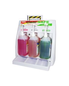 Agar™ D3CS Chemi-Safe Dispenser & Drip Tray fits 3x5L bottles