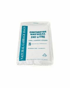 Austar CON240LTCL Contractor Garbage Bag 240L - Natural/Clear (100)