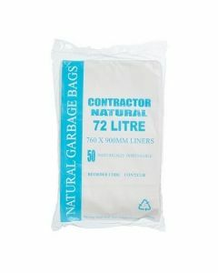 Austar CON72LTCL Contractor Garbage Bag 72L - Natural/Clear (250)