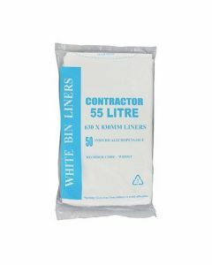 Austar WH55LT Contractor Heavy Duty Garbage Bag 55L - White (250)