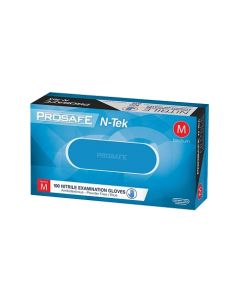 Prosafe™ M-NTek-PF Nitrile Gloves Medical Blue Powder Free Medium (100)