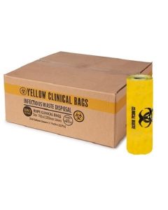 Austar YIW7010 Clinical Waste Bags HDPE 80L Yellow 1000x700 (250)