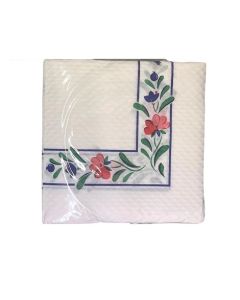 D2146757 Napkin - Lunch 1 Ply 320mm x 315mm 50PK -  White with Melody Pattern