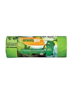 Envirostar® ESCB080 Compostable Bin Liner 80L Green (200) Roll