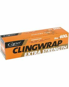 Capri® C-CW33D Extra Strength Clingwrap Dispenser Pack Roll 33cm x 600m – Clear