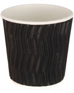 Capri® C-HC0639 Paper Coffee Cup Cool Wave Double Wall Black 4 oz/118ml (1000)