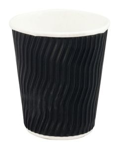 Capri® C-HC0642 Paper Coffee Cup Cool Wave Double Wall Black 8oz/236ml (500)