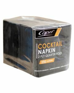Capri® C-NC0158 Napkin Cocktail 2Ply Qtr Fold – 240 X 240mm (2000) – Black