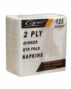 Capri® C-ND0160 Napkin Dinner 2Ply Qtr Fold – 400 x 400mm (1000) – White