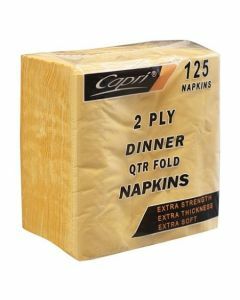 Capri® C-ND0167 Napkin Dinner 2Ply Qtr Fold – 400 x 400mm (1000) - Gold