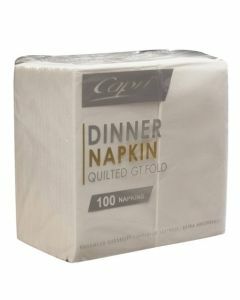 Capri® C-ND0171 Napkin Dinner Quilted 2Ply GT Fold – 400 x 400mm (1000) – White