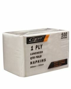 Capri® C-NL0100 Napkin Luncheon 1Ply Qtr Fold – 300 x 300mm (3000) – White