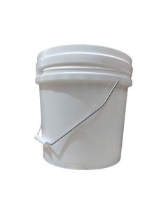 HIRBL10 Round Plastic Bucket with Handle and Lid 10L – White