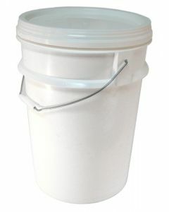 Round Plastic Bucket With Lid White 20L