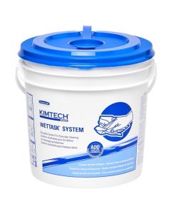 Kimtech™ 06001 Wettask® Hydroknit® Dry Wipes with 1 Bucket 30.5cm x 31.8cm (6 x 60 wipes) - White