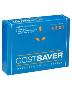 Kimberly-Clark Professional® 4301 Costsaver® Interfold Toilet Tissue 1 ply 72 packs x 200 sheets