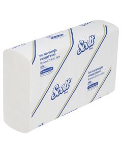 Scott® 4444 Low Wet Strength Compact Hand Towel 24 packs x 90 sheets - white