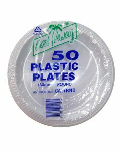 Plate - Plastic Round 180mm White (50)
