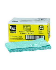 Chux® 08032 Heavy Duty Wiping Cloths 60x60cm Bulk Box50 – Green