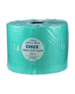 Chux® 09312 Heavy Duty Wiping Cloths Roll Green 30cmx500m Roll – Green