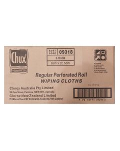 Chux® 09318 Commercial Regular Wiping Cloths 225mm x 65m 6Rolls – Green