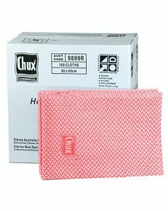 Chux® 09899R Superwipes® Heavy Duty Wiping Cloth 60cm x 60cm Box100 - Red