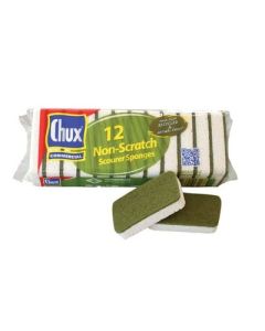 Chux® CSNSPG12 Non-Scratch Scourer Sponges 12pkt