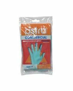Gloves Rubber General Purpose Flocklined Green #7.5